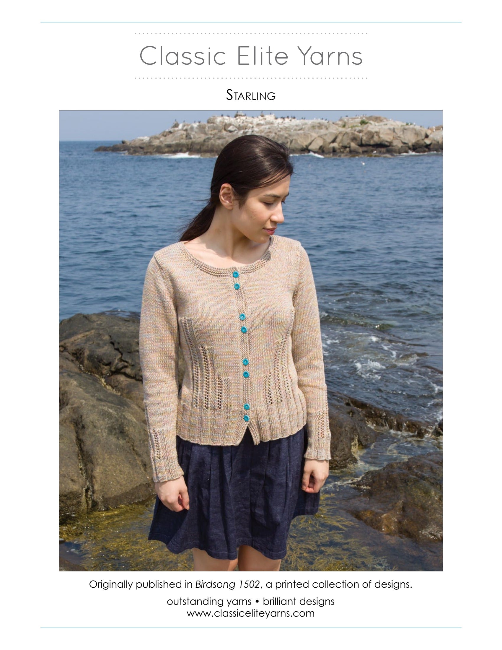 Classic Elite Yarns Starling Cardigan Knitting Pattern
