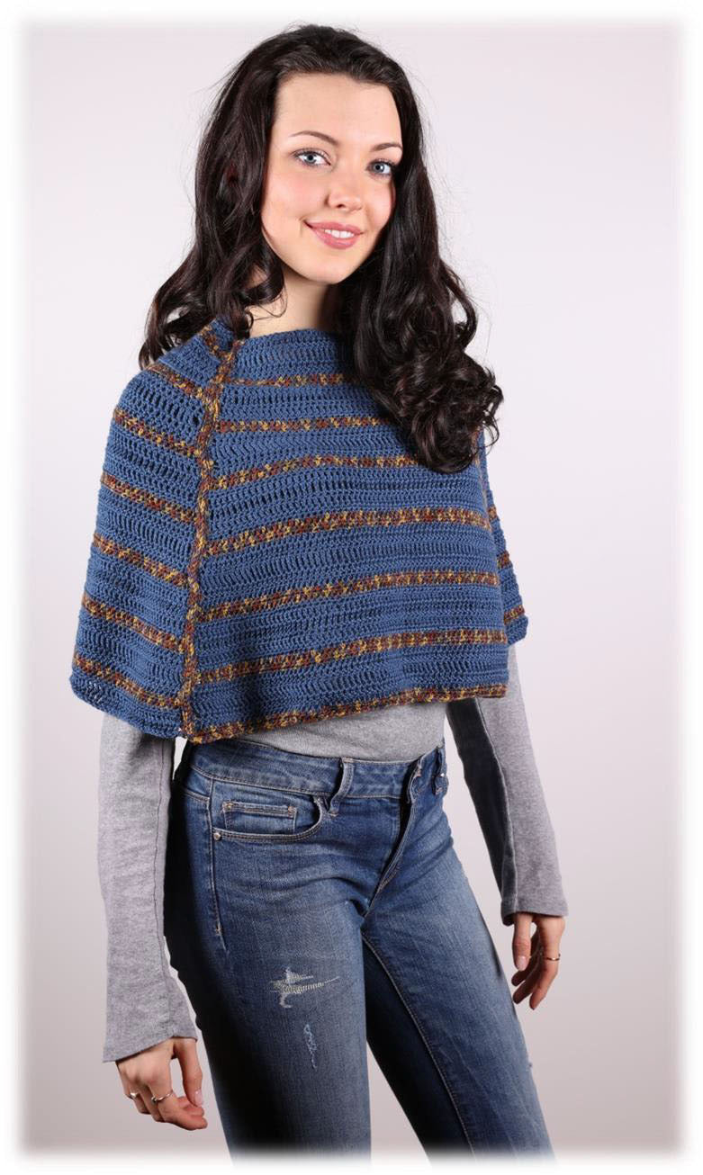 Crochet Adult Poncho in Plymouth Yarn Happy Feet 100 - 3016 - PDF