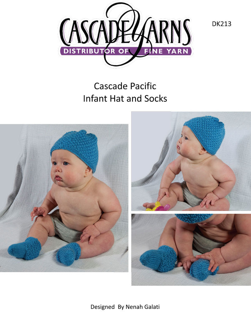 Infant Hat & Socks Cascade PacificFree Knitting Pattern