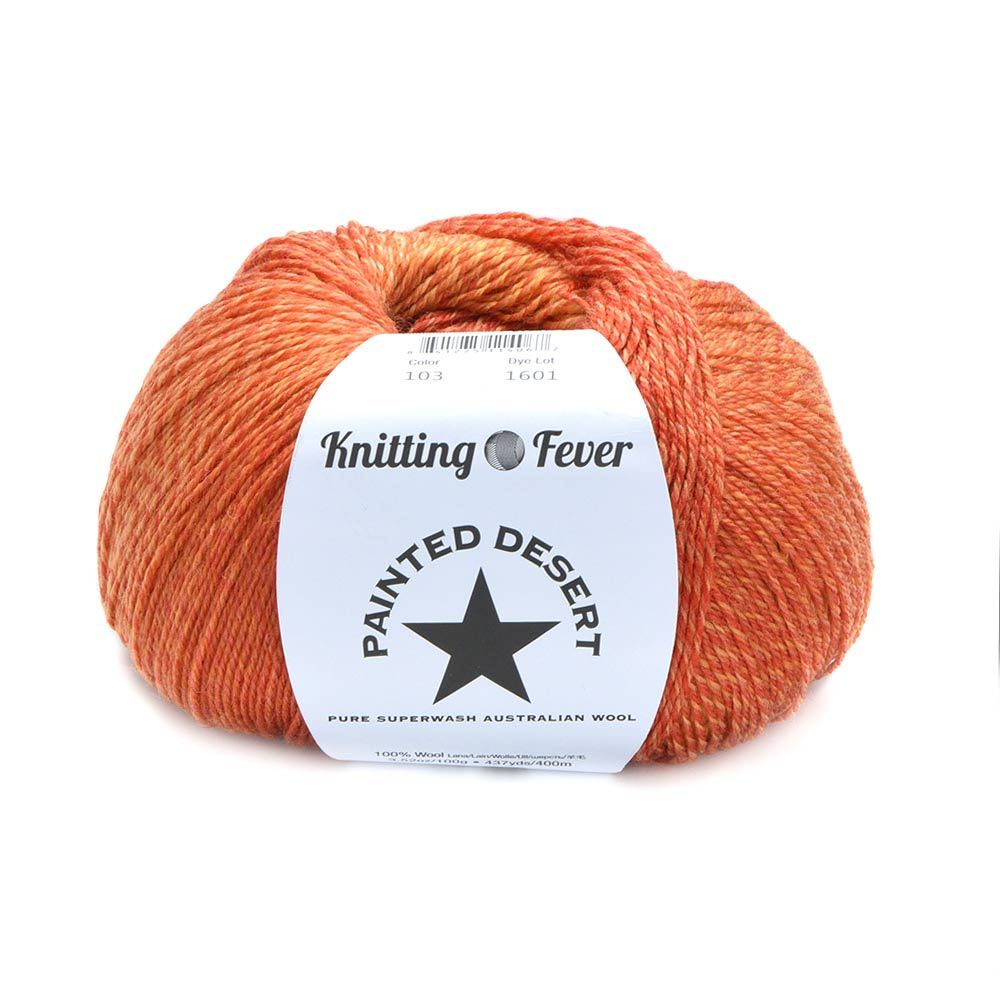 Knitting Fever Painted Desert Yarn - Superwash Wool 4 Ply