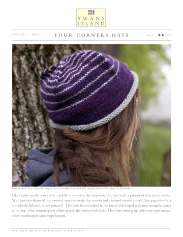 Swans Island Four Corners Hat Knitting Pattern