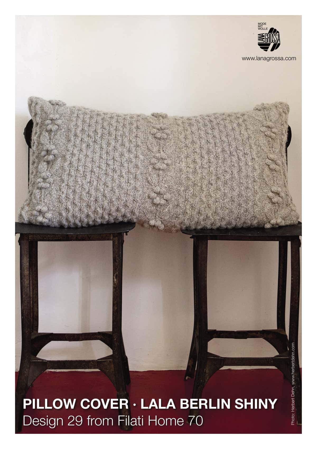 Lana Grossa Pillow Homeware Knitting Pattern