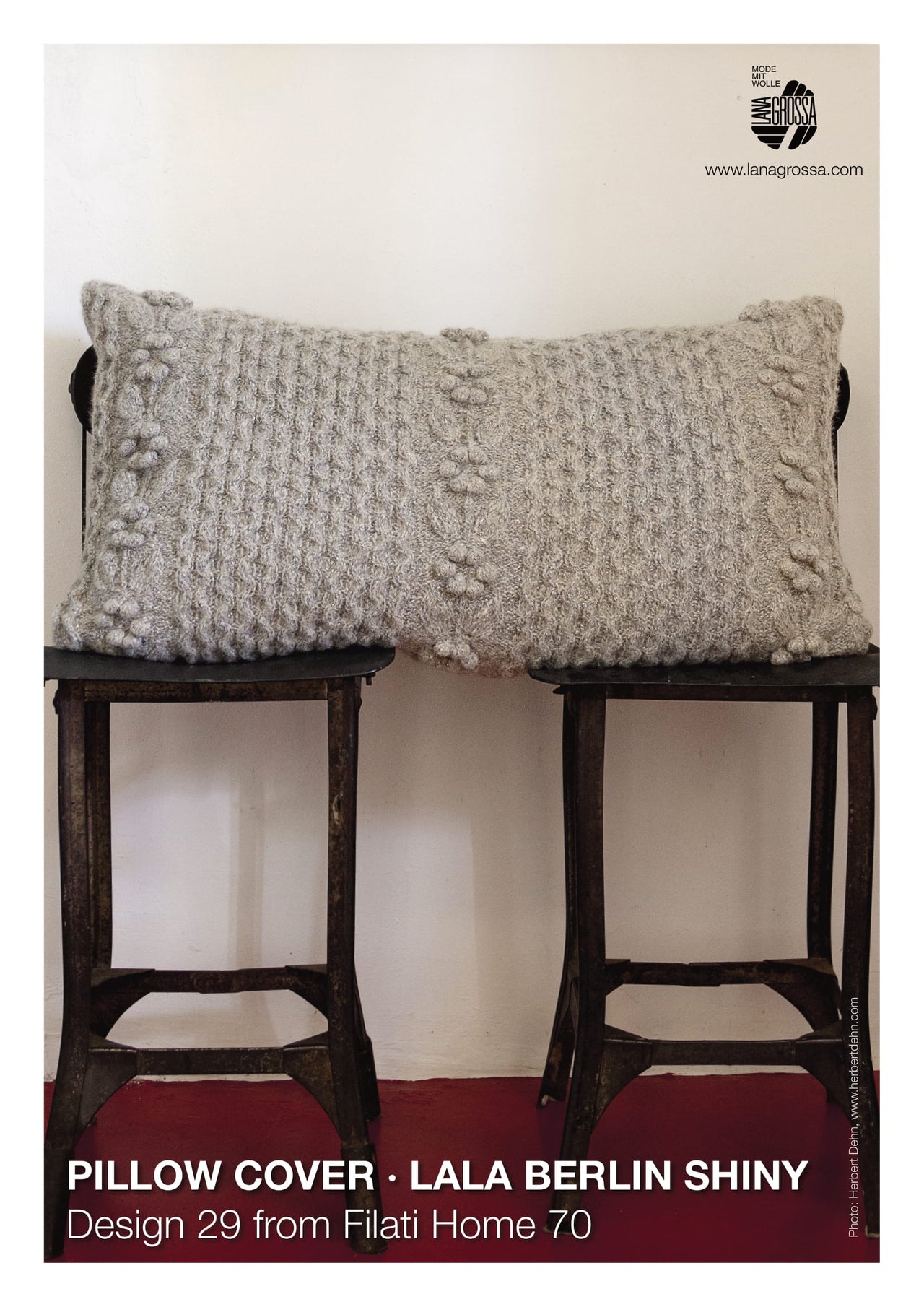 Lana Grossa Pillow Homeware Knitting Pattern
