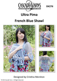 French Blue Shawl Crochet Pattern