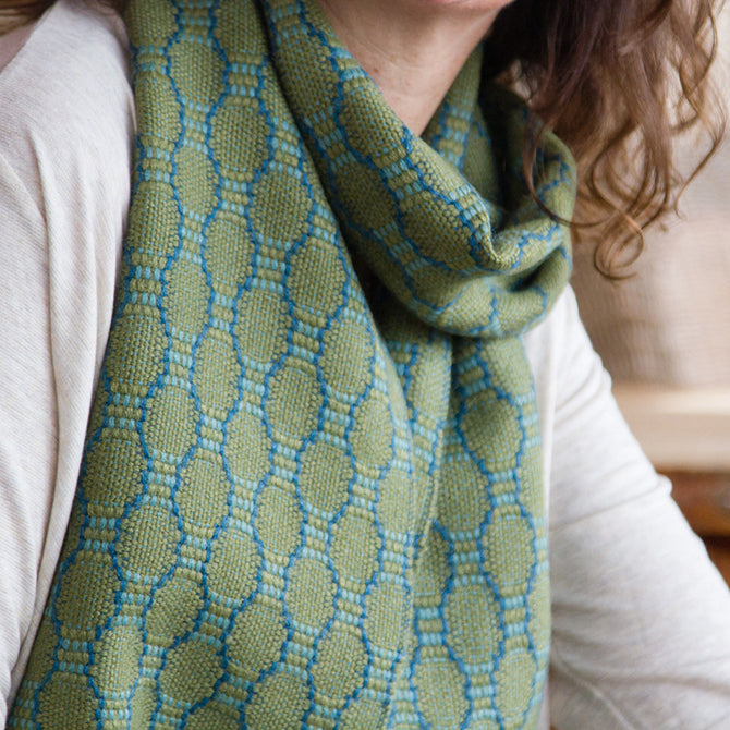 Valley Yarns #109 Olive Ovals Scarf