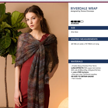 Stacy Charles Fine Yarns Riverdale Wrap Knitting Pattern