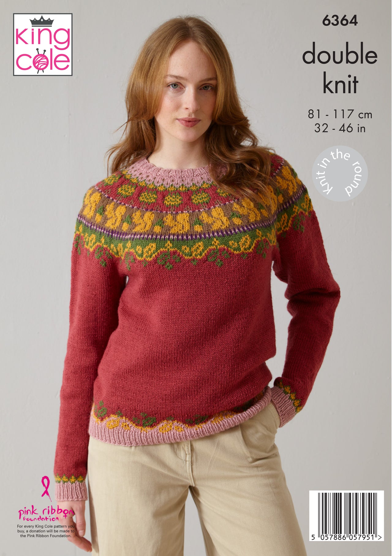 Fairisle Sweater and Tank Top in King Cole Merino Blend DK - 6364 - Leaflet