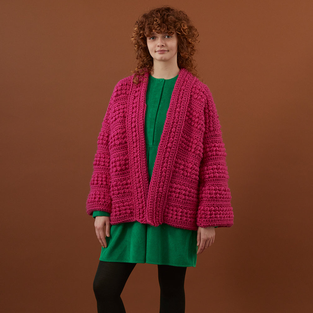 Debbie Bliss Crochet Berry Stitch Stripe Jacket Pattern