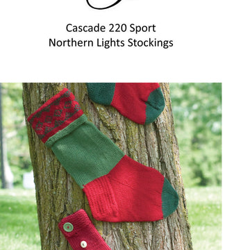 Northern Lights Stocking Socks Knitting Pattern
