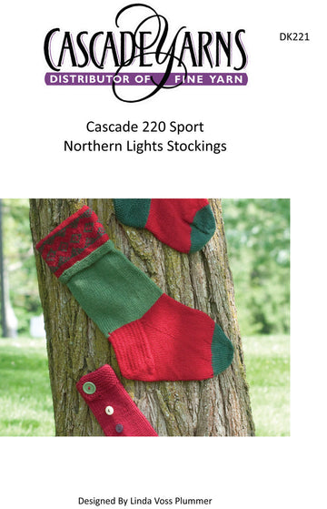 Northern Lights Stocking in Cascade 220 Sport - DK221 - Free PDF