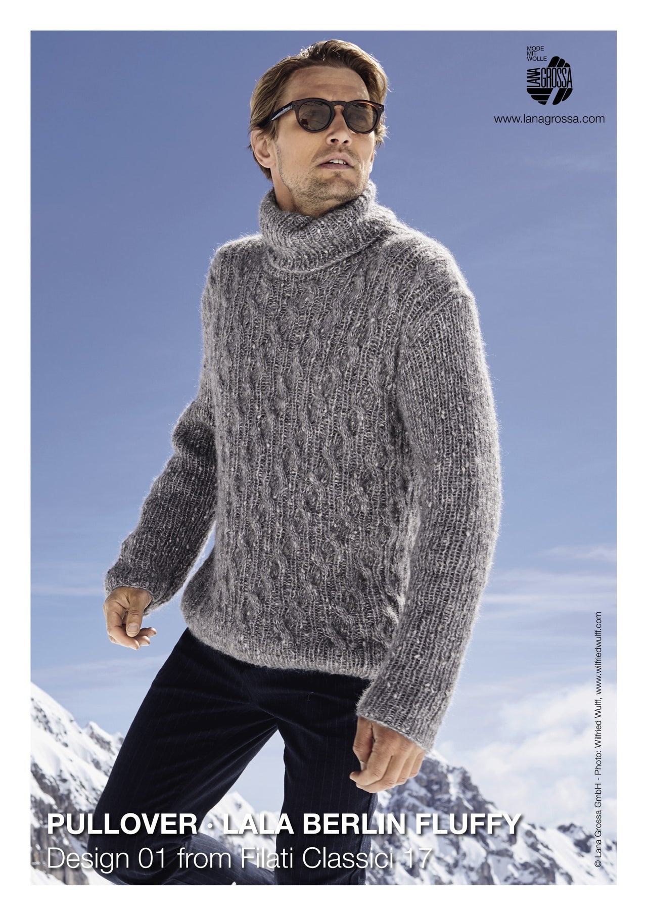 Lana Grossa M Pullover Jumper Knitting Pattern
