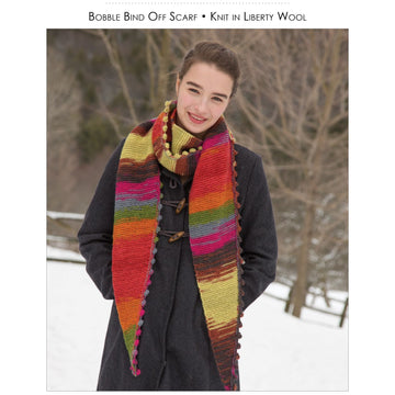 Classic Elite Yarns Bobble Bind Off Scarf Knitting Pattern