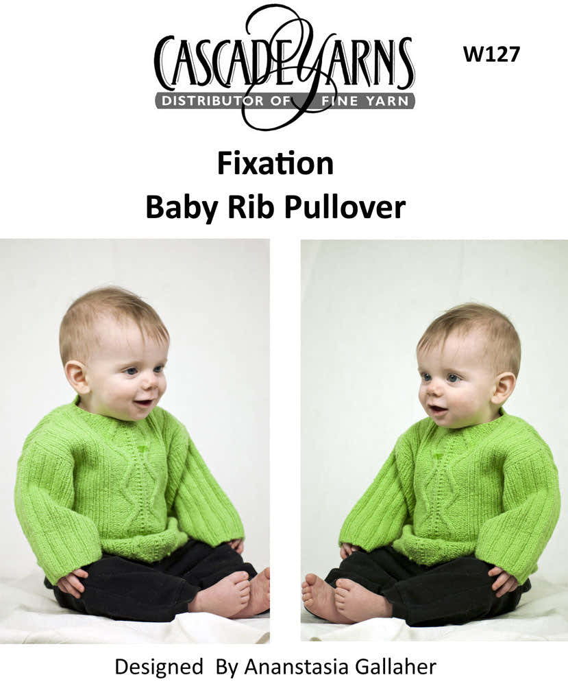 Cascade Yarns W Fixation Baby Rib Pullover Knitting Pattern
