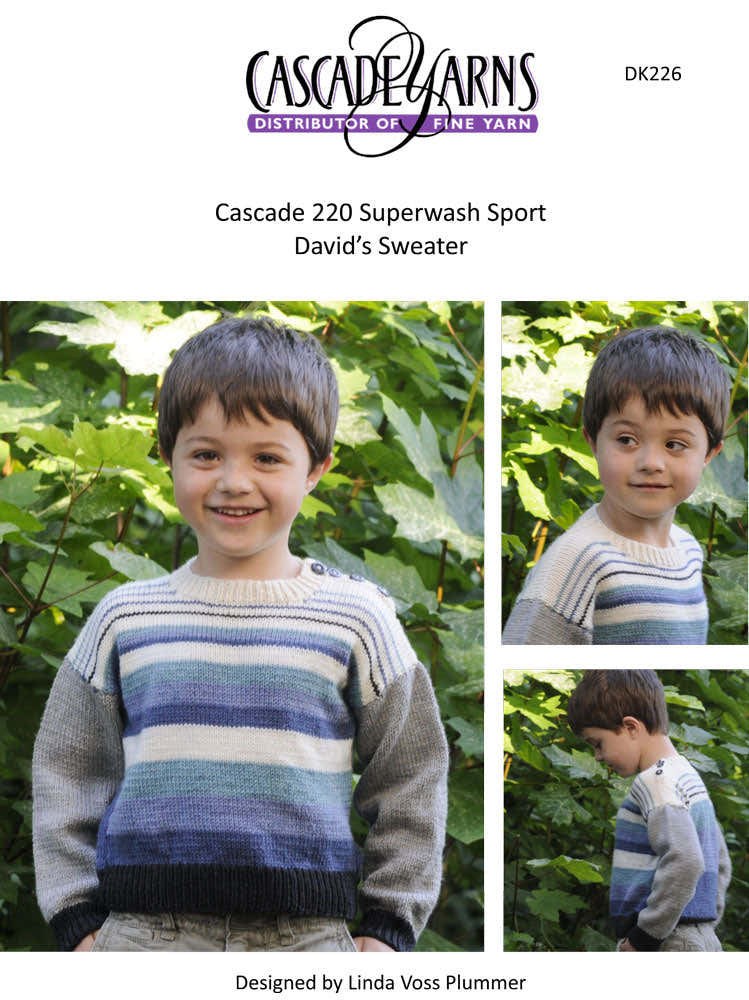 Cascade Yarns DK David's Sweater Jumper Knitting Pattern