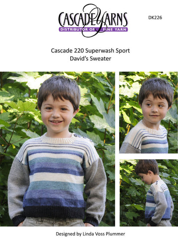 Cascade Yarns DK David's Sweater Jumper Knitting Pattern