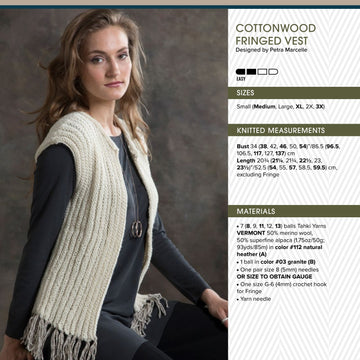Tahki Yarns Cottonwood Fringed Vest PDF