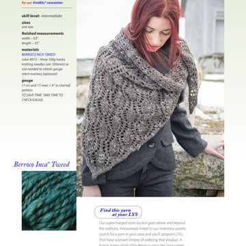 Berroco Tipperary Wrap Knitting Pattern