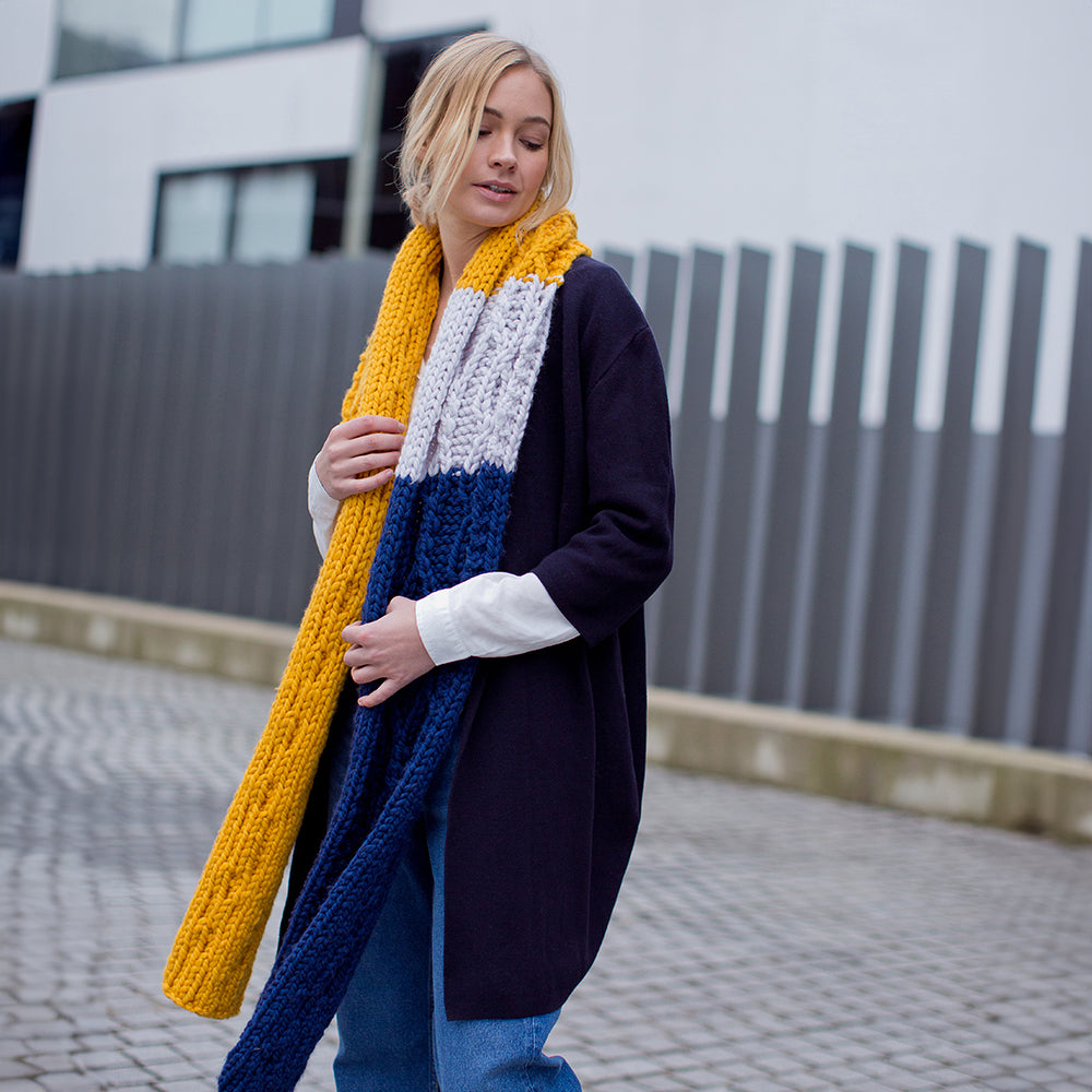 MillaMia Selma Cable Scarf Knitting Pattern