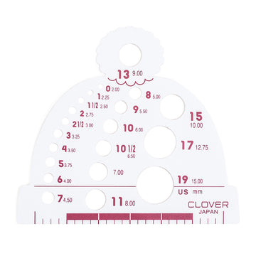 Clover Knitting Needle Gauge