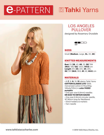 Tahki Yarns Los Angeles Pullover PDF