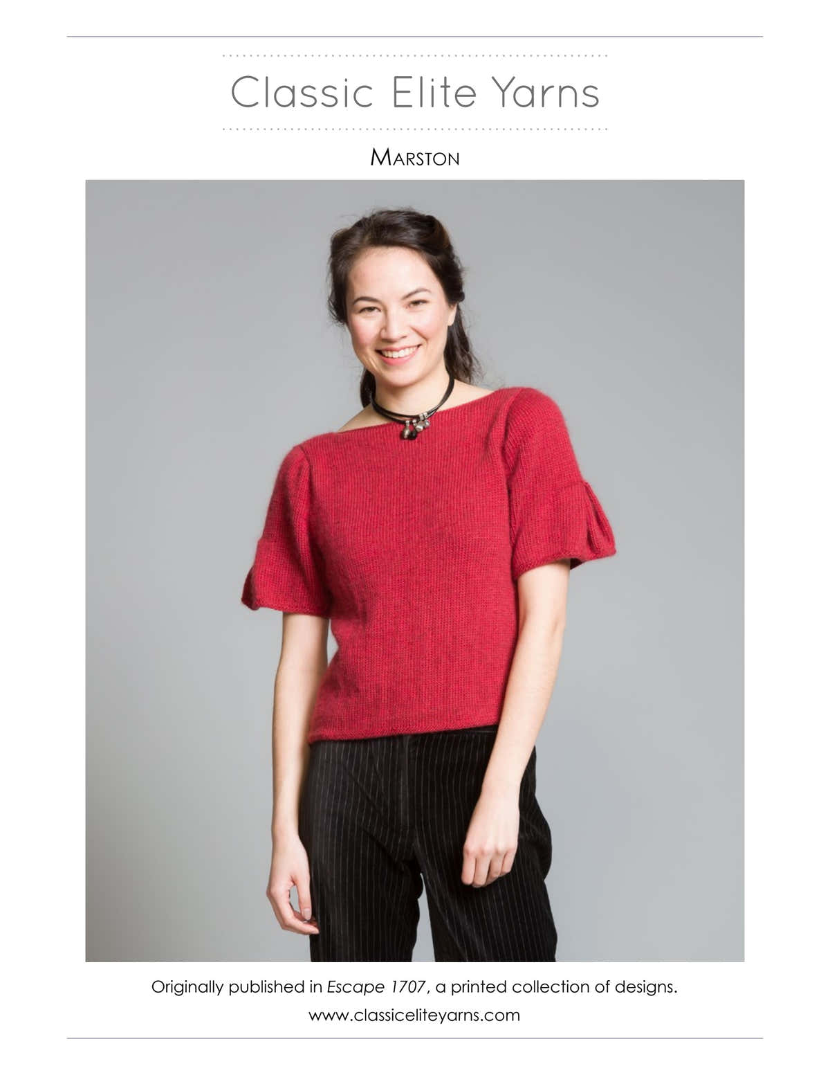 Classic Elite Yarns Marston Jumper Knitting Pattern