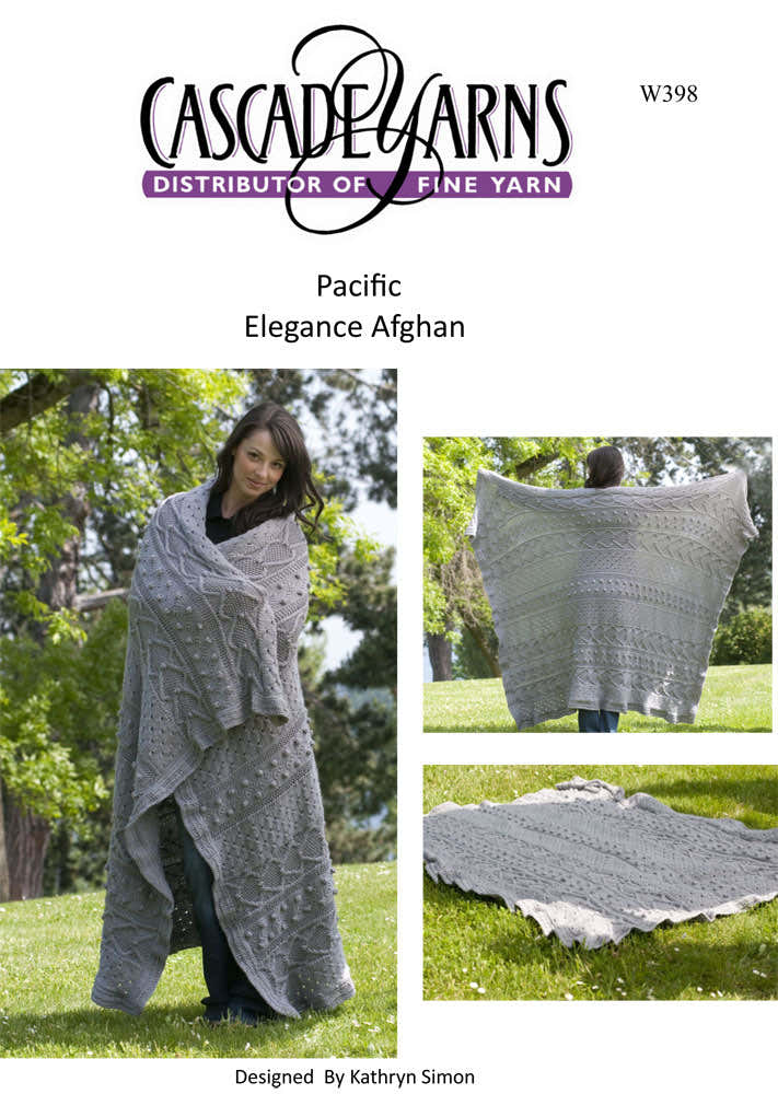 Cascade Yarns W Elegance Afghan Blanket Knitting Pattern