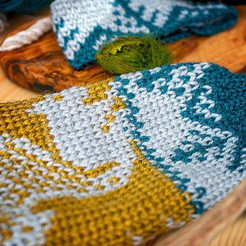 Squirrel Fair Isle Crochet Mittens