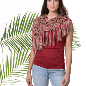Tahki Yarns Fire Island Fringed Shawl/Bandana PDF