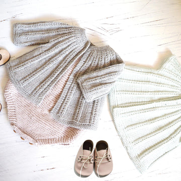 Seamless Top Down Cardigan and Onesie - P094