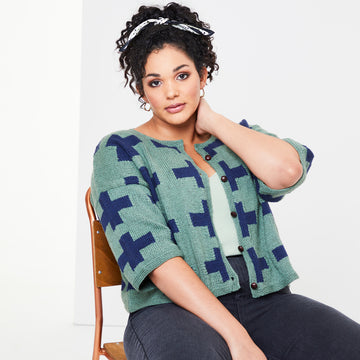 Don't Make Me Cross Cardigan Knitting Pattern