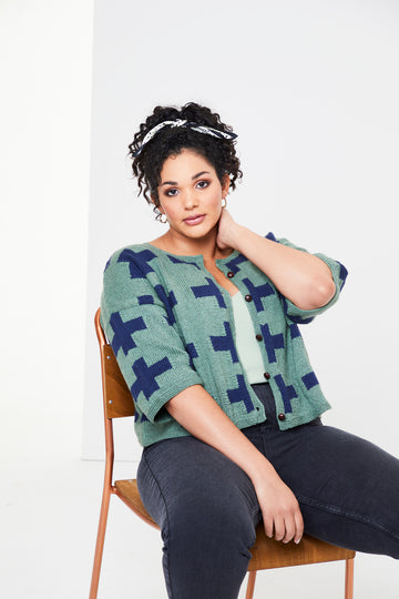 Don't Make Me Cross Cardigan Knitting Pattern