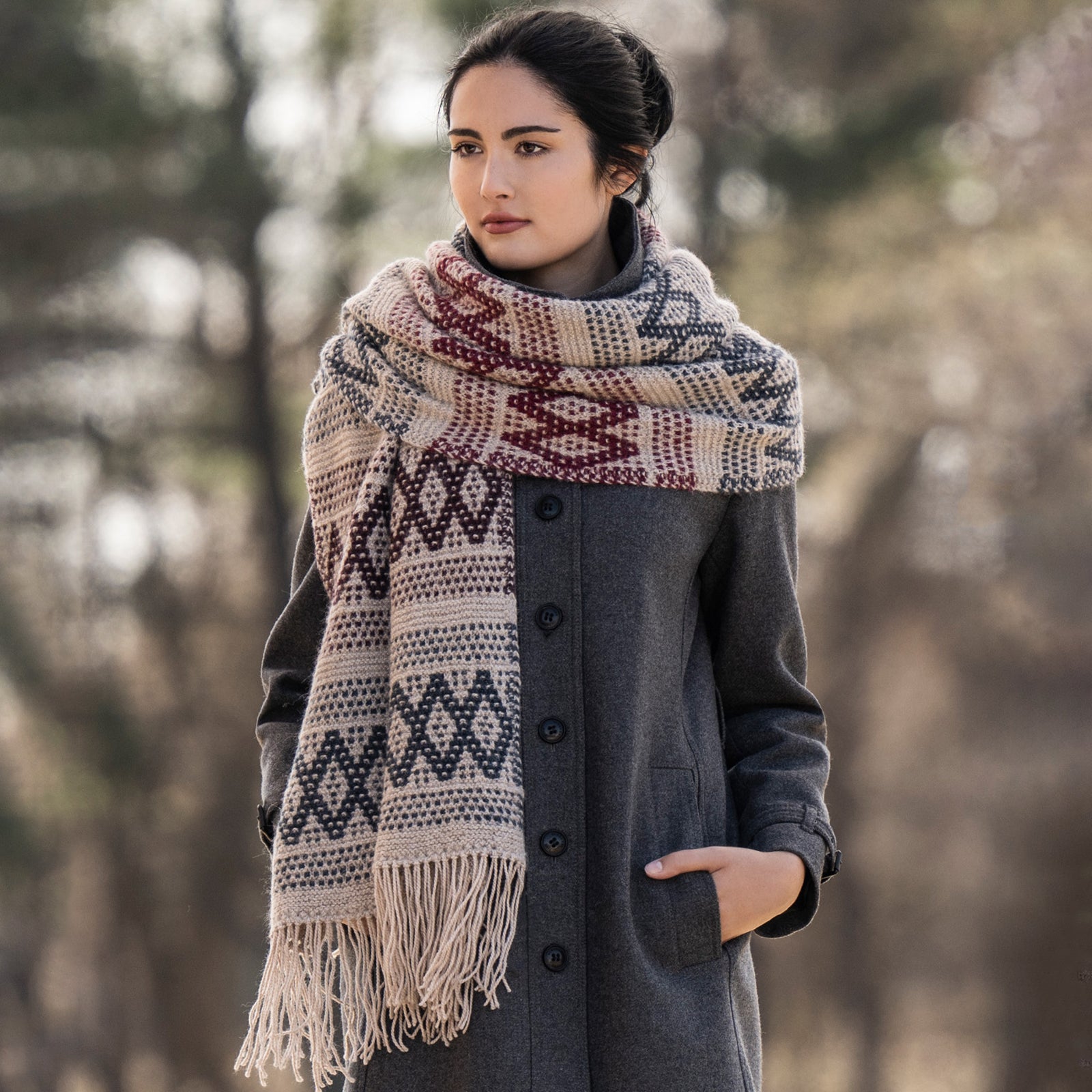 Blue Sky Fibers Manitoba Mosaic Wrap Knitting Pattern