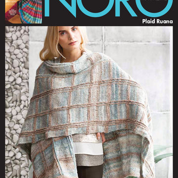 Noro Plaid Ruana Cape Knitting Pattern