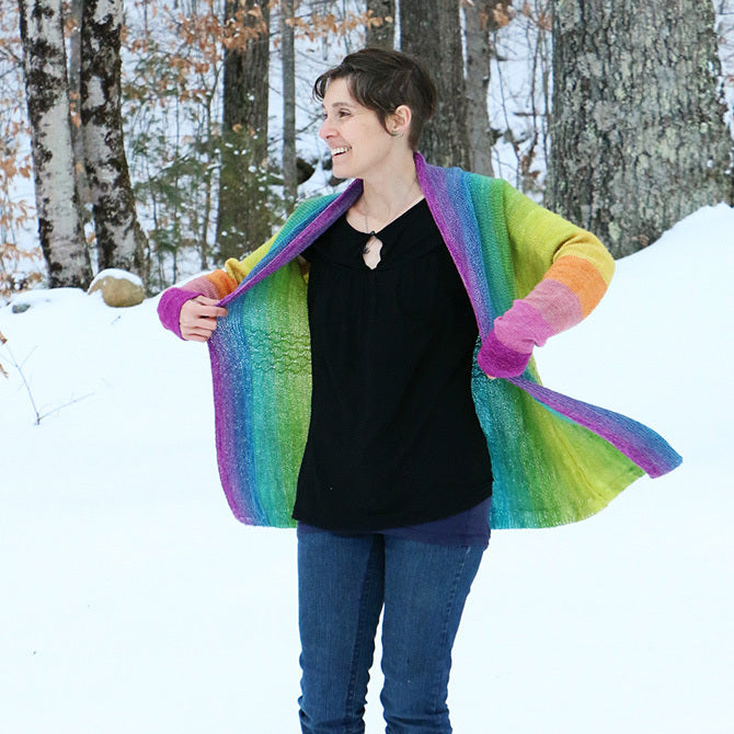 Wonderland Yarns Rainbows Cardigan Knitting Pattern