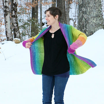Wonderland Yarns Rainbows Cardigan Knitting Pattern