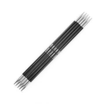 KnitPro Karbonz Double Point Needles 6" (Socks Set of 5 Sizes)