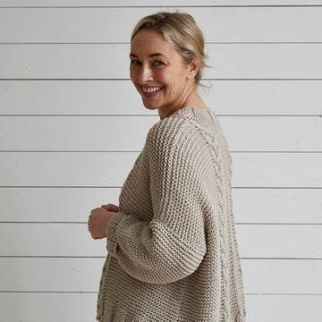 Debbie Bliss Cable & Garter Sweater Knitting Pattern