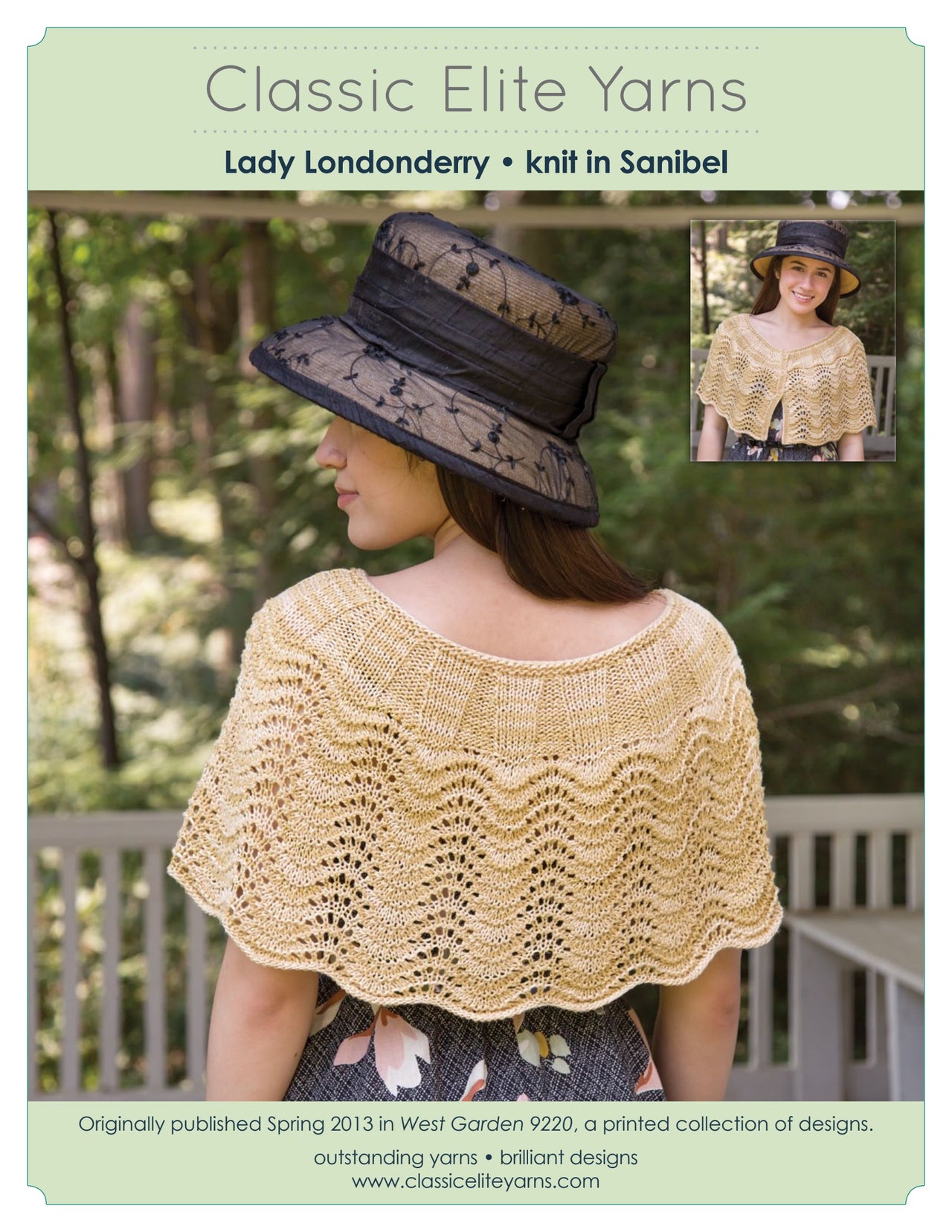 Classic Elite Yarns Lady Londonderry Cape Knitting Pattern