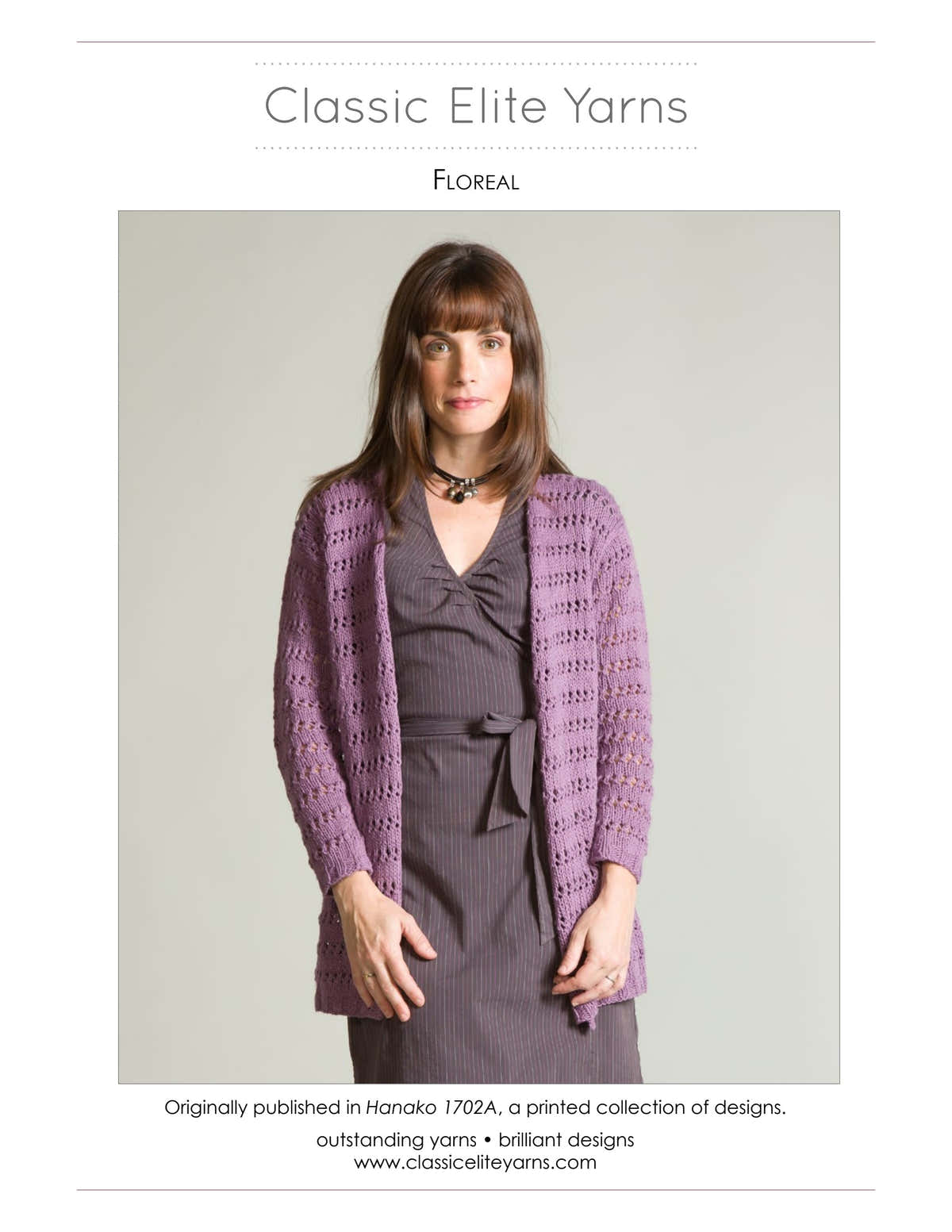 Classic Elite Yarns Floreal Cardigan Knitting Pattern