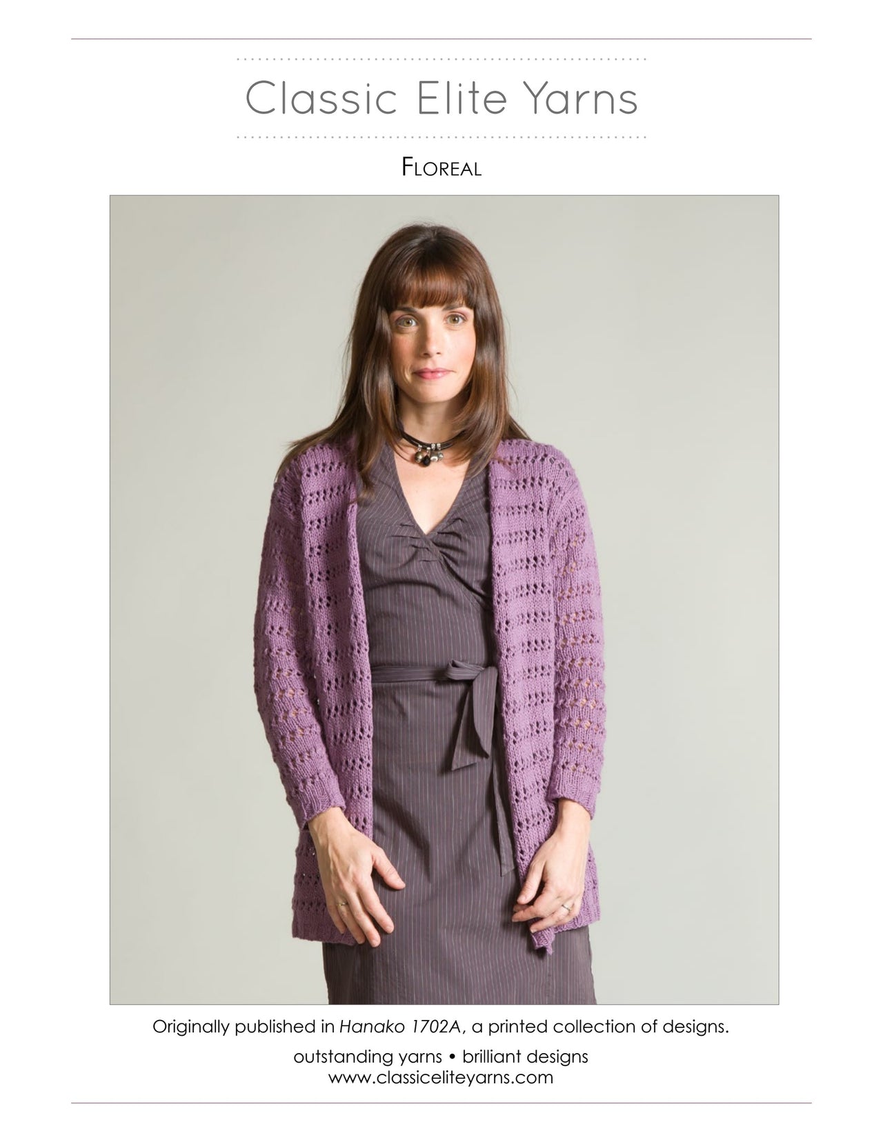 Classic Elite Yarns Floreal Cardigan Knitting Pattern