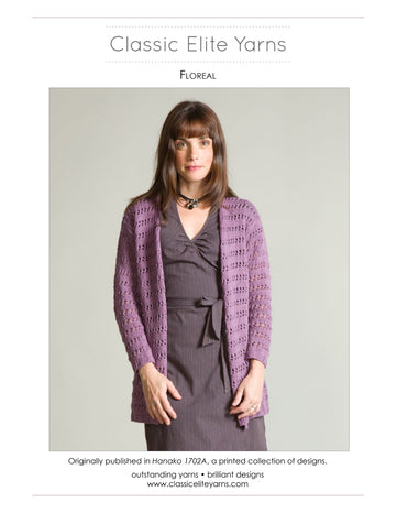Classic Elite Yarns Floreal Cardigan Knitting Pattern