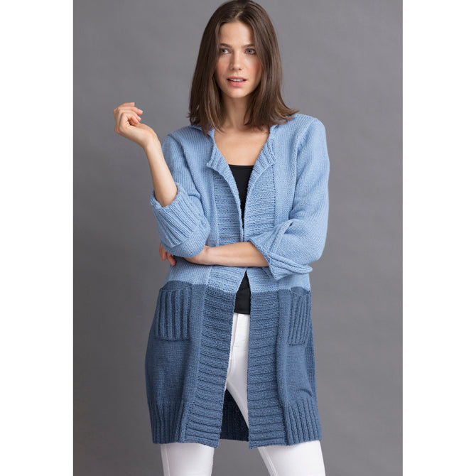 String January Colorblock Cardigan Knitting Pattern
