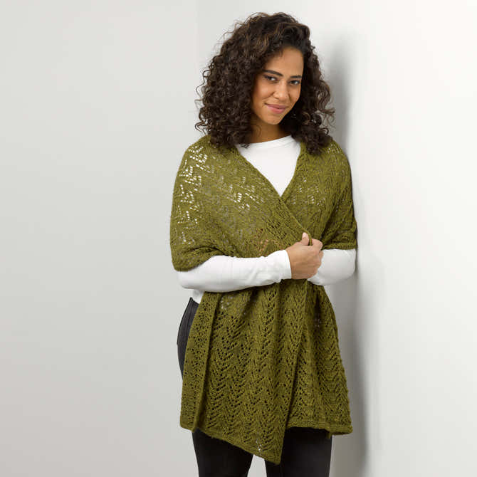 Tahki Yarns Kalispell Shawl Knitting Pattern