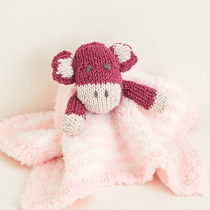 Sirdar Baby Sweater with Monkey Motif and Toy Knitting