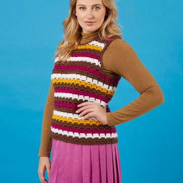 Paintbox Yarns Striped Tank Top Crochet Pattern
