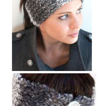 Buttoned Headband Knitting Pattern