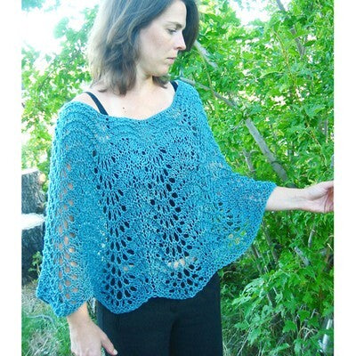 Knitting Pure & Simple Easy Lace Poncho Pattern