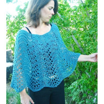 Knitting Pure & Simple Easy Lace Poncho Pattern