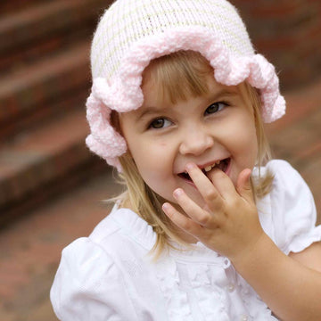 Ruffled Striped Hat