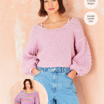 Crochet Cropped Top & Sweater in Stylecraft Cotton Twist DK & Colour Burst DK PDF